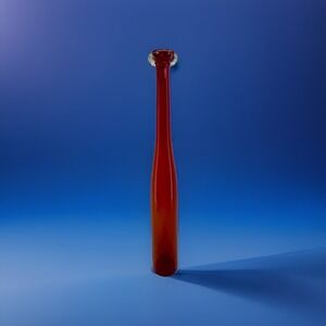 Vannatta 1993 Cranberry Red Studio Art Glass Vase Hand‎ Blown 19.5" Signed